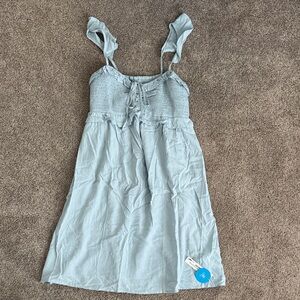 Cupshe Light Blue Summer Dress with Smocked Bodice
